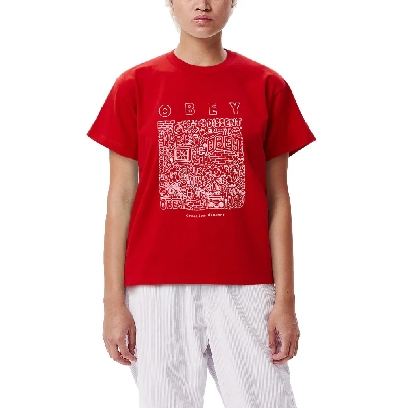 OBEY CREATIVE DISSENT TEE // RED