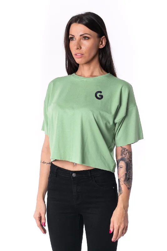 TheG Woman Panelled Oversize Crop Tee 17 // mentol