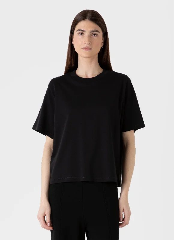 Women's Boxy Heavyweight T-shirt in Black