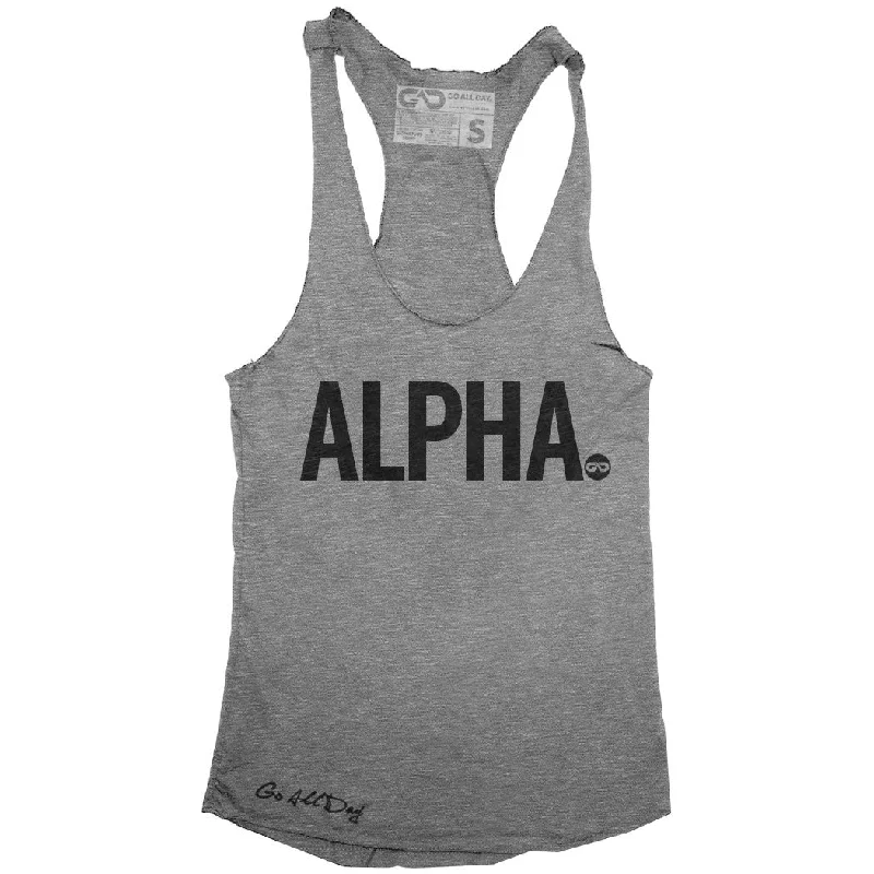 GO ALL DAY "ALPHA" TriBlend Racerback Tank (Grey)