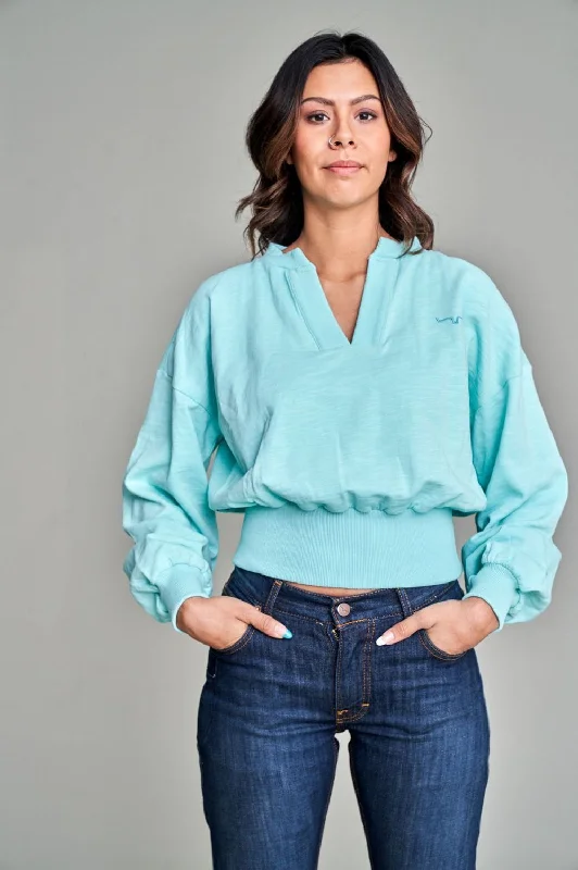 Kimes Ranch Womens Dewey V Neck Turquoise 100% Cotton Pullover Sweater Structured Blazer Vest