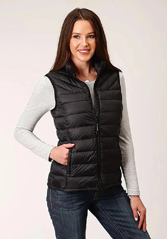 Roper Horizontal Quilted Down Vest (Black) - Women's Vest