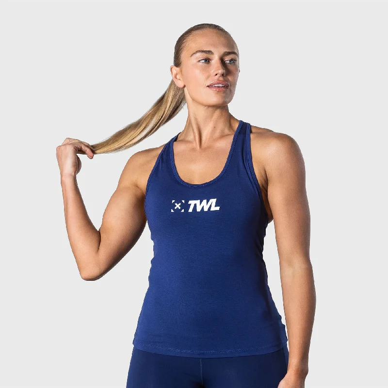 TWL - WOMEN'S EVERYDAY RACERBACK TANK - INDIGO/WHITE