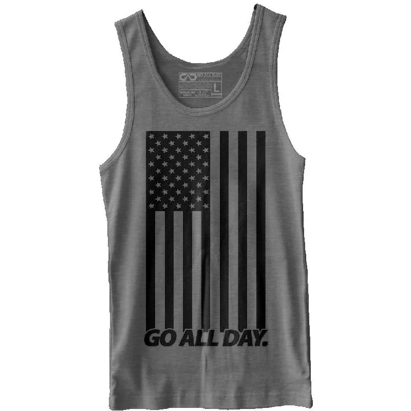 "USA FLAG" Unisex Tank (Heather Grey)