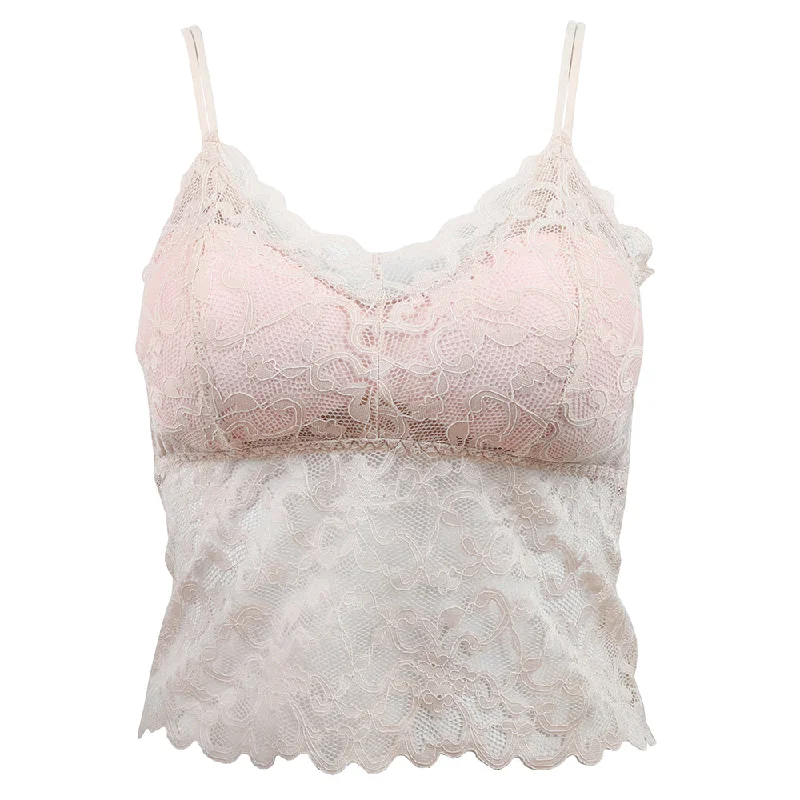 Women's Foam Net Camisole - Peach