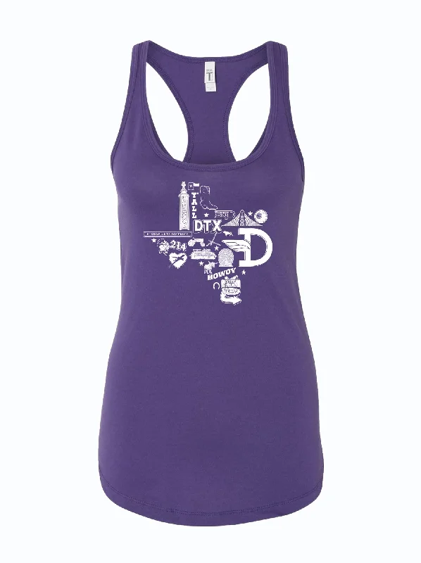 Women's Icons Texas Silhouette Racer Tank