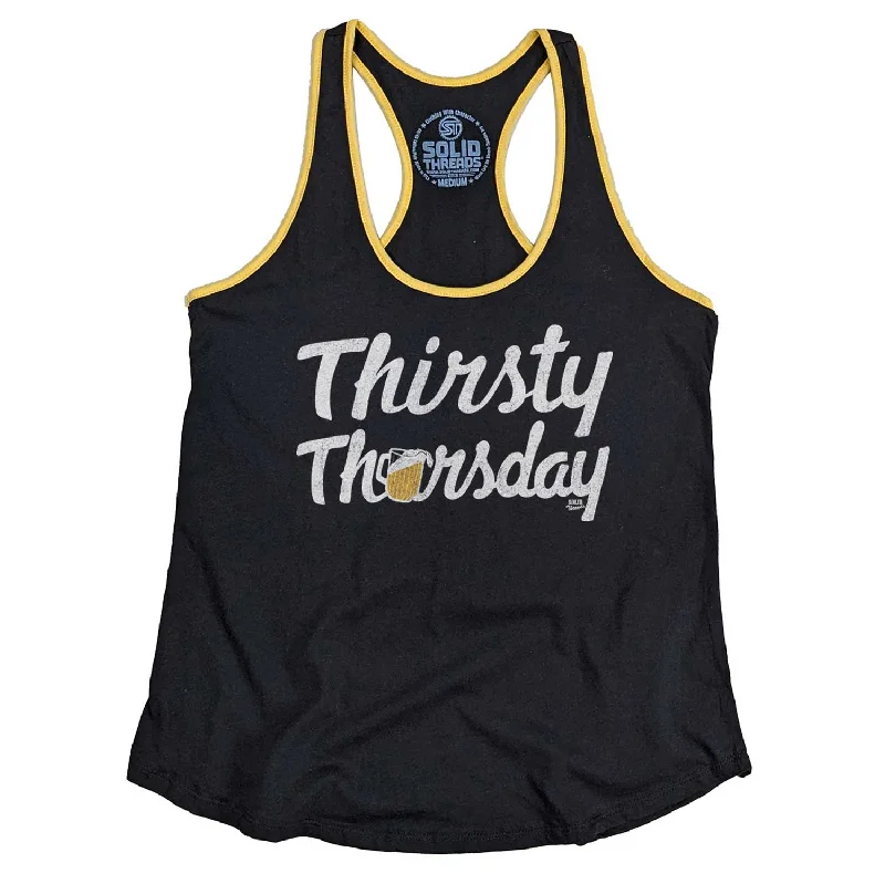 Women's Thirsty Thursday Ringer Tank Top