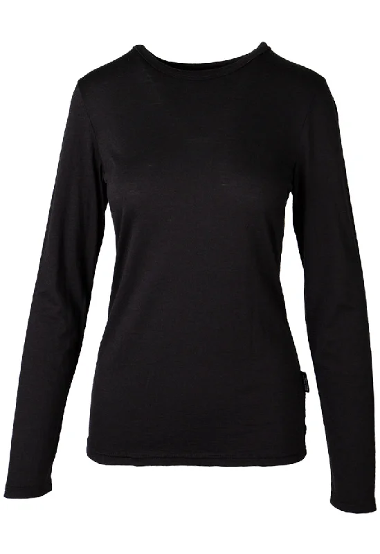 145 Women's Merino Long Sleeve Base Layer Day by Day - Black