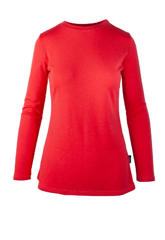 200 Women's Merino Long Sleeve Base Layer Comfort Zone - Raspberry