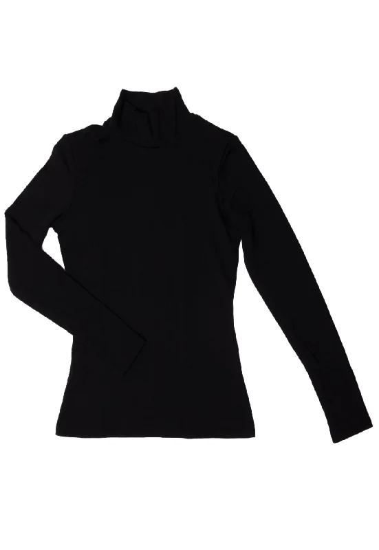 250 Women's Merino Long Sleeve Turtleneck - Black