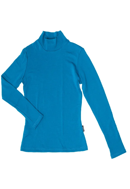 250 Women's Merino Long Sleeve Turtleneck - Dark Turquoise