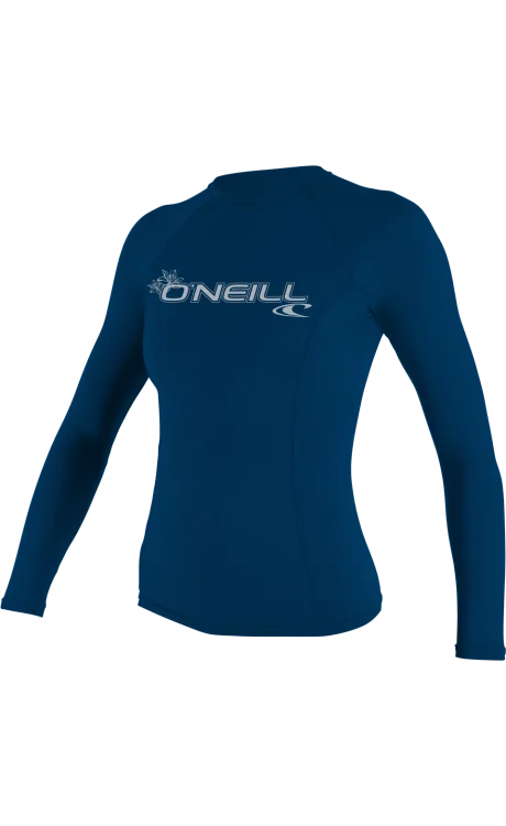 Oneill Womens Basic Skins L/S Rash Tee 4340 - Tahitian Blue