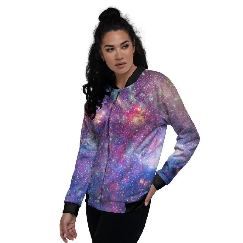 Abstract Starfield Galaxy Space Women's Bomber Jacket