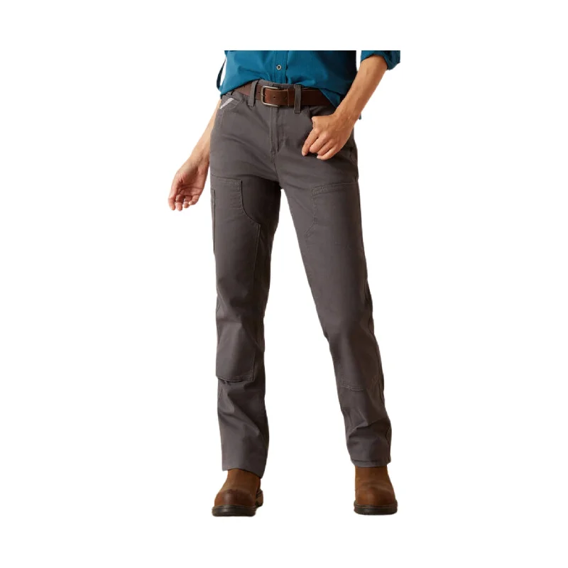 Ariat Women's Rebar PR Dura Stretrch Made Tough Double Front Straight Pant - Grey