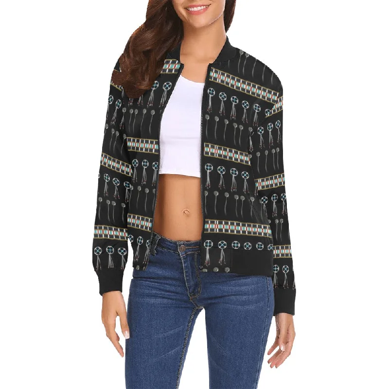 Beaded Bracelet Bomber Jacket for Women