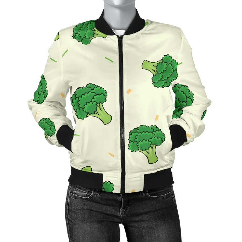 Broccoli Pattern Women'S Bomber Jacket