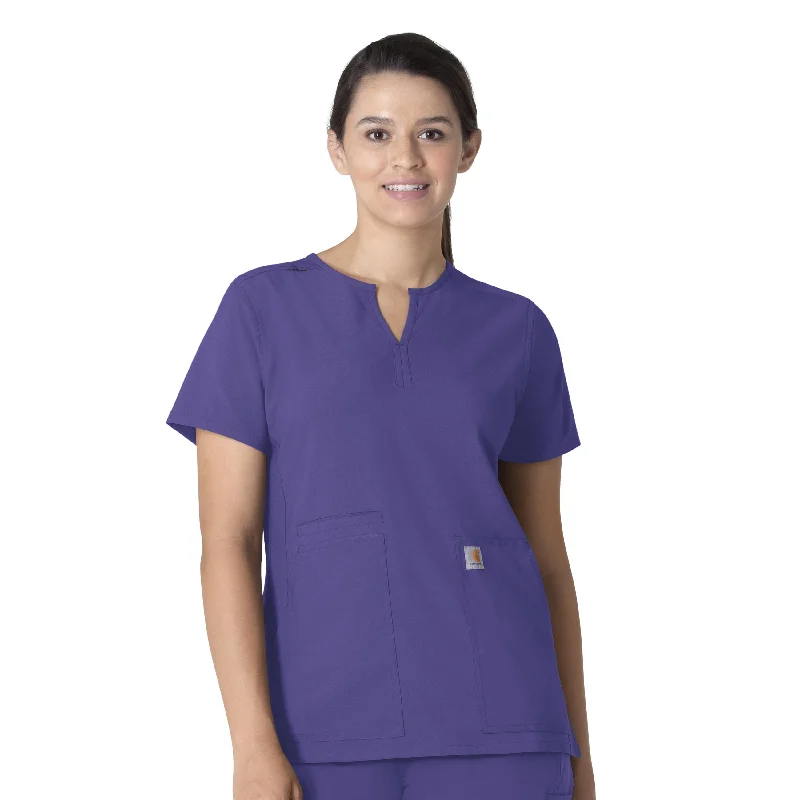 Carhartt Force Essentials Women's Notch Neck Tunic Scrub Top - Grape