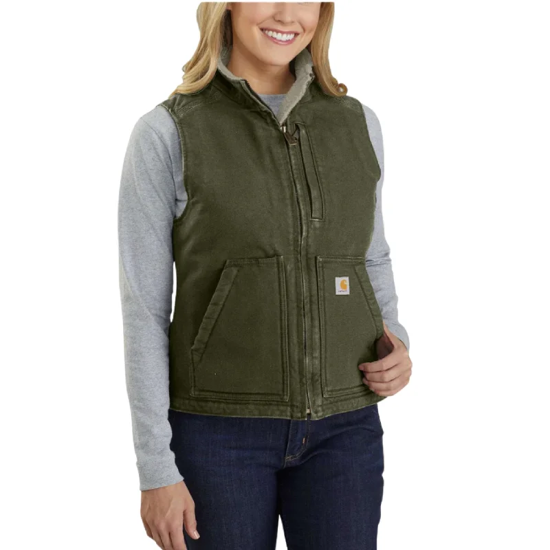 Carhartt Women's Sherpa Lined Vest Relaxed Fit - Basil