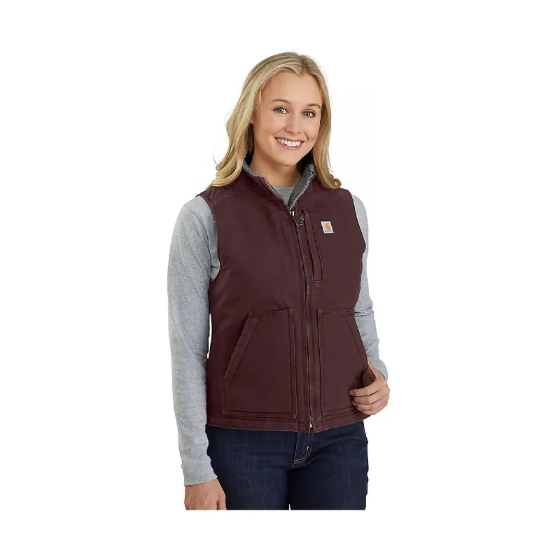 Carhartt Women's Sherpa Lined Vest Relaxed Fit - Blackberry