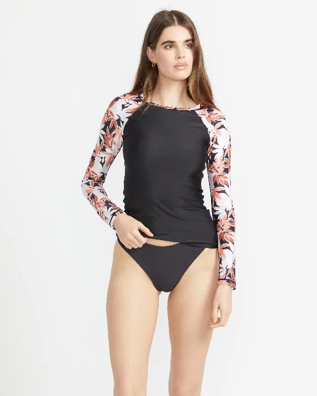 Check Mate Long Sleeve Rashguard - Electric Coral