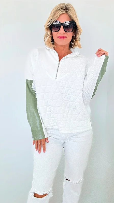 Sierra Quilted Half-Zip Pullover