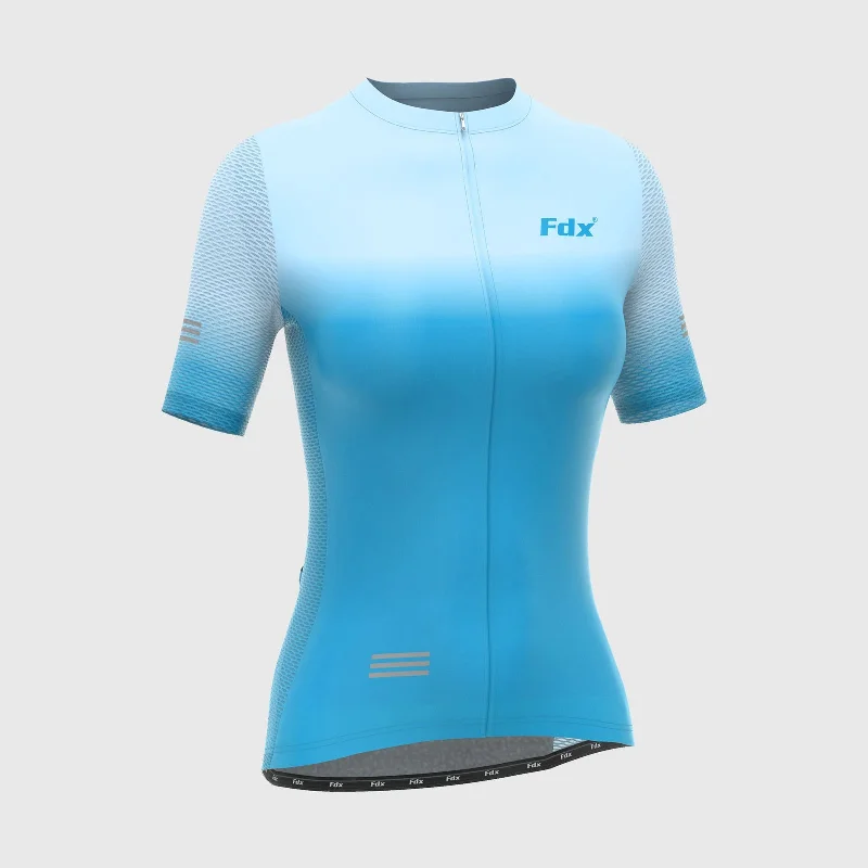 Fdx Duo Blue Women's & Girl's Short Sleeve Summer Cycling Jersey