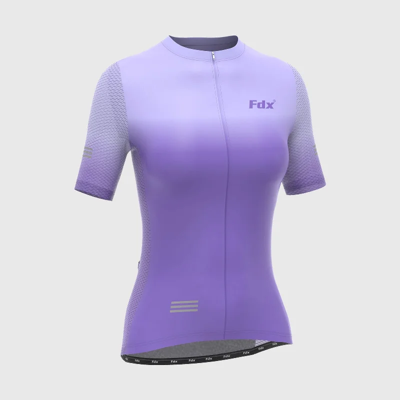 Fdx Duo Purple Women's & Girl's Short Sleeve Summer Cycling Jersey