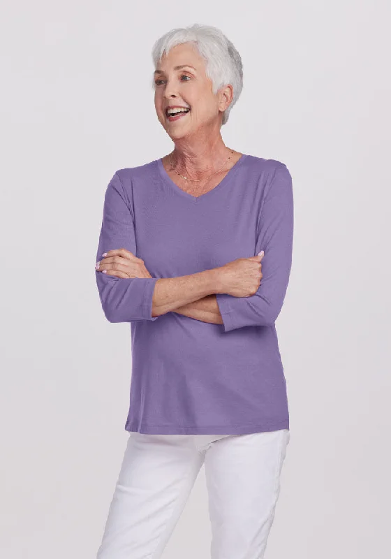 Elena V Neck - Montana Grape