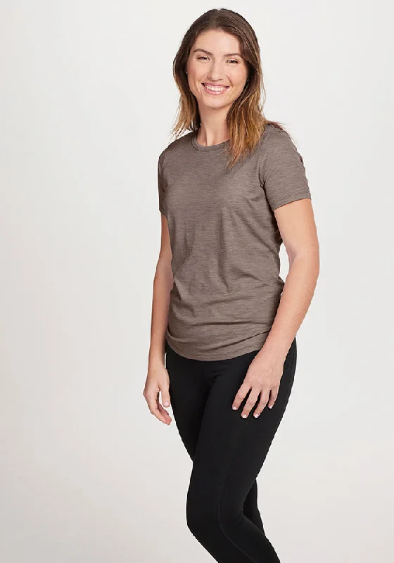 Liza Crew Neck Tee - Simply Taupe