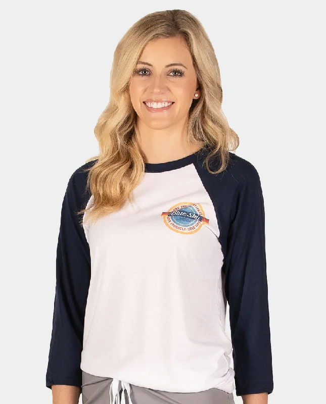 Love Life Vintage Baseball Tee - Navy-White