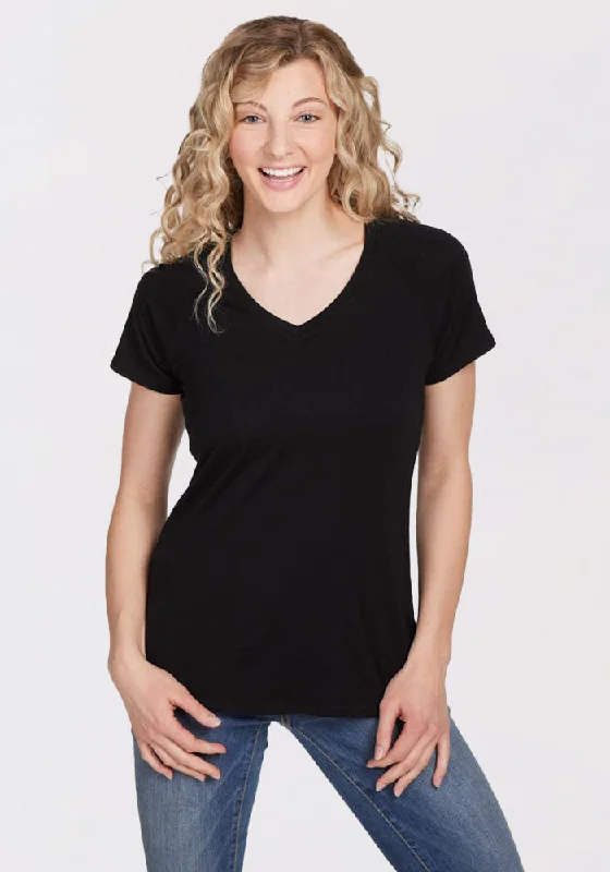 Mia V Neck - Black