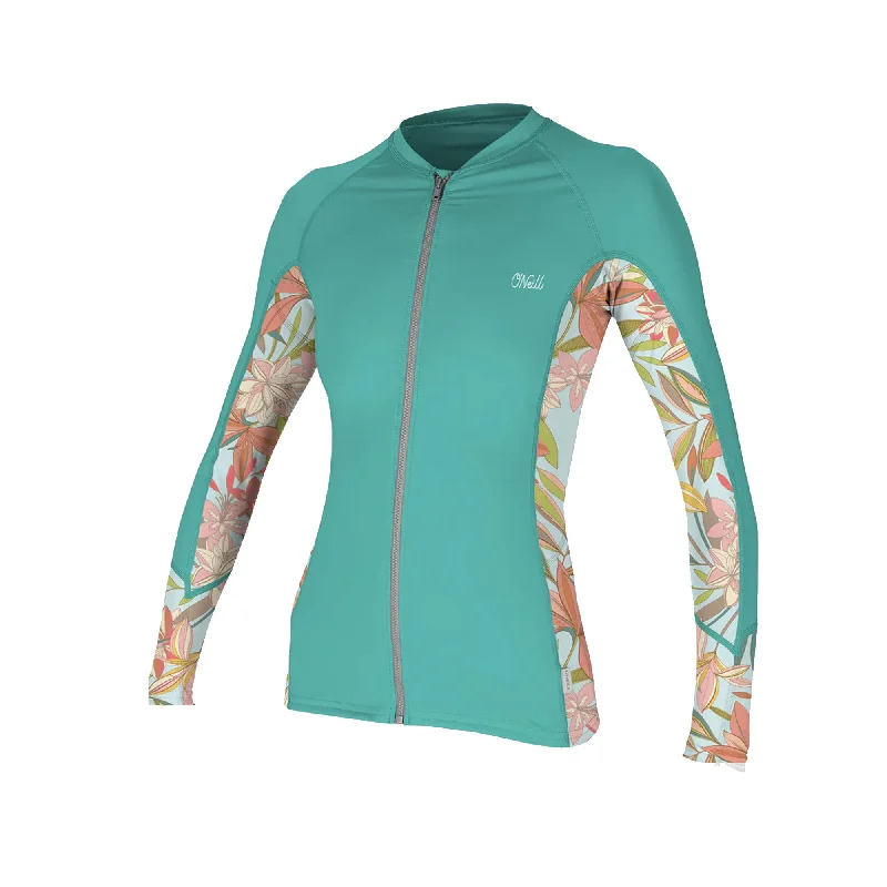 O'Neill Full Zip Women's L/S Sun Shirt - Green