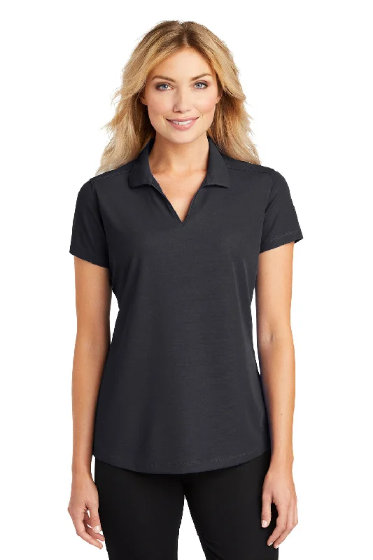 Port Authority Womens Dry Zone Moisture Wicking Short Sleeve Polo Shirt - Battleship Grey