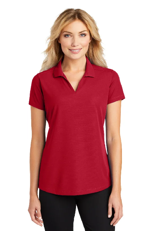 Port Authority Womens Dry Zone Moisture Wicking Short Sleeve Polo Shirt - Engine Red