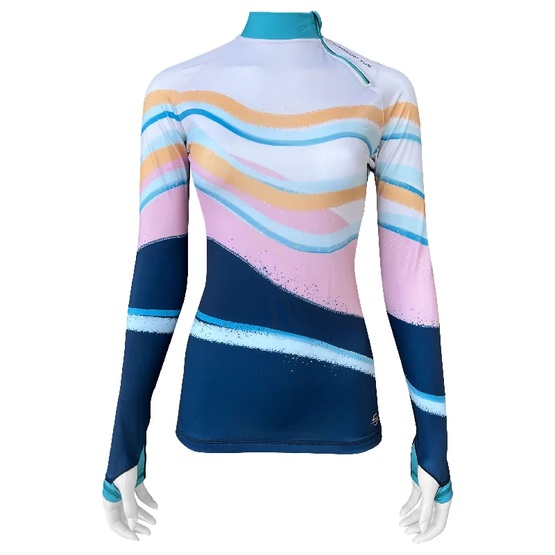 Long Sleeve Rash Guard for Women UPF 50+ | Art - Sandy