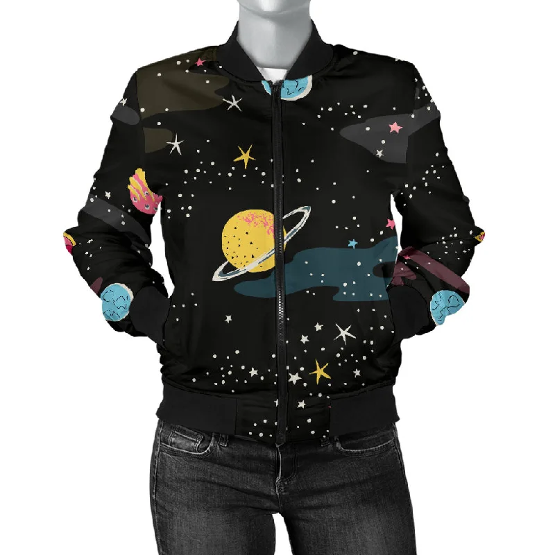 Space Pattern Women'S Bomber Jacket