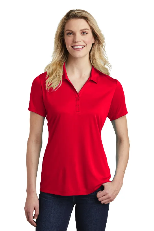 Sport-Tek Womens Competitor Moisture Wicking Short Sleeve Polo Shirt - True Red