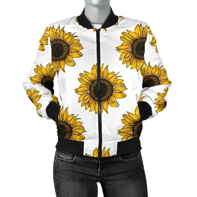 Sunflowers Design Pattern Women'S Bomber Jacket