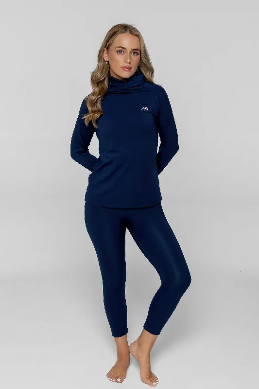 WOMEN'S THERMAL BASE LAYER TOP NIGHT SKY NAVY