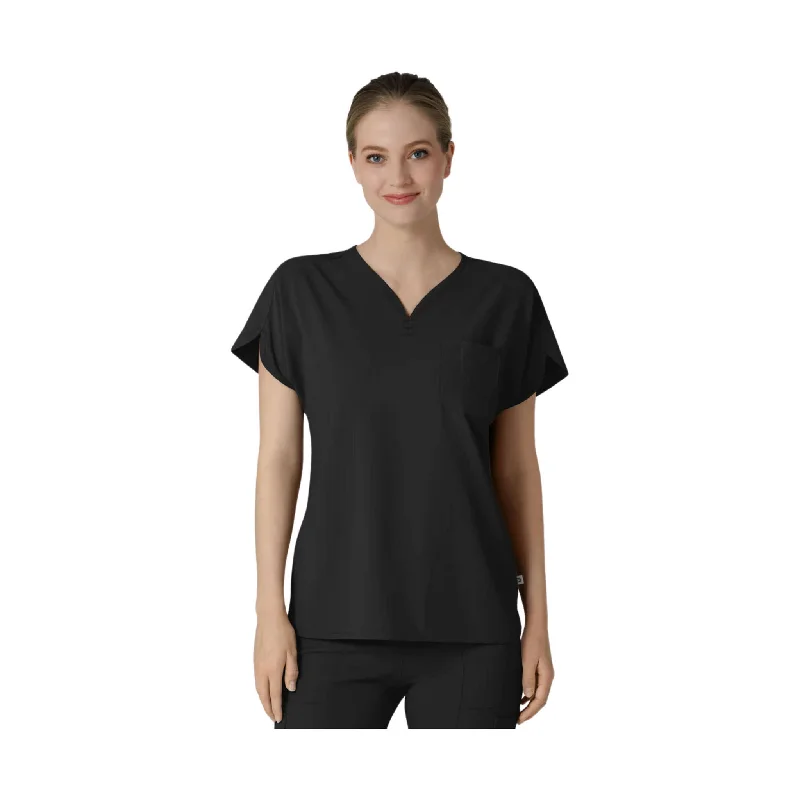 WonderWink Renew Women's Dolman Scrub Top - Black