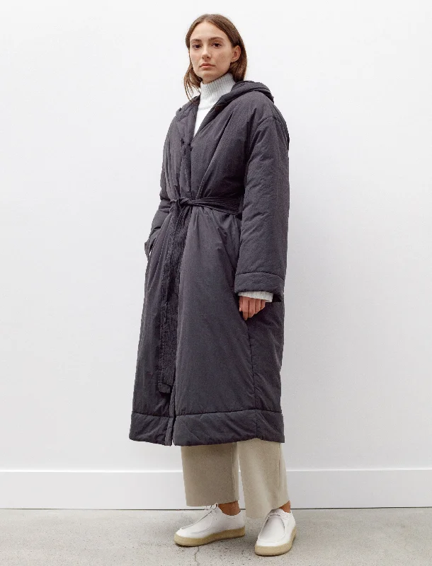 Kariba Belted Wrap Puffer Coat Black