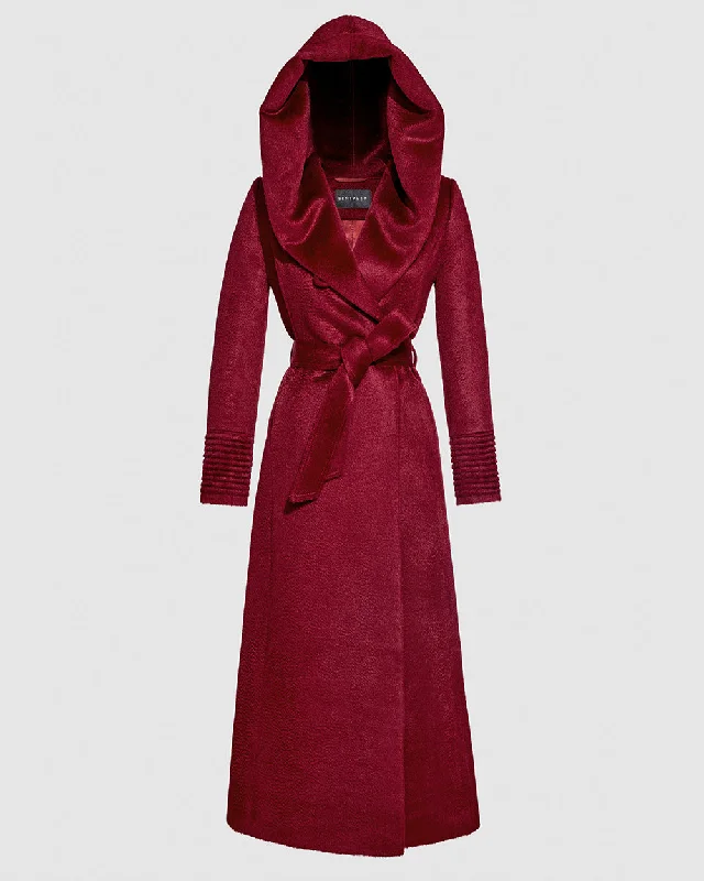 Suri Alpaca Maxi Hooded Wrap Coat