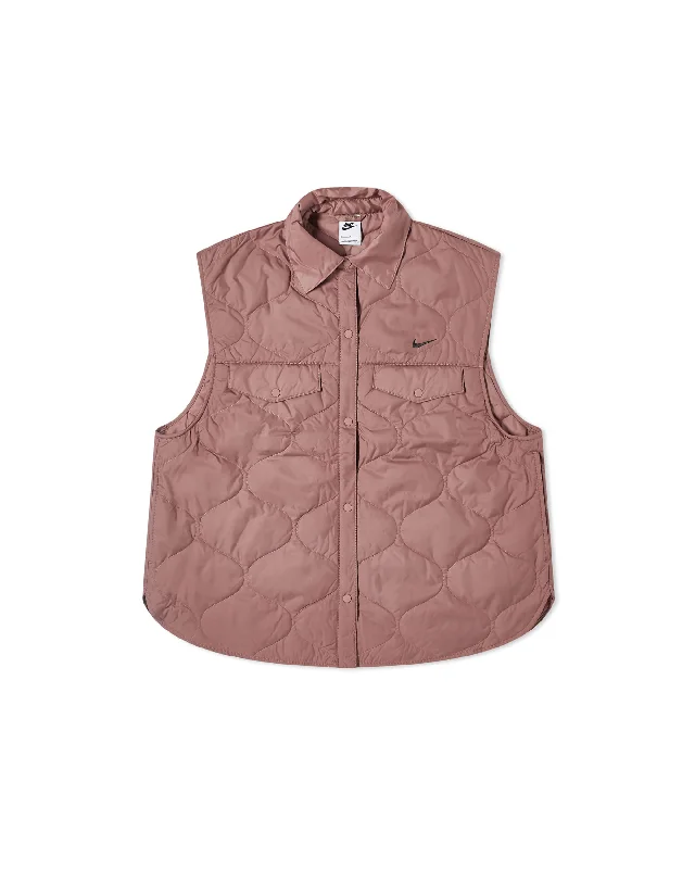 Womens Essential Vest - Smokey Mauve / Black