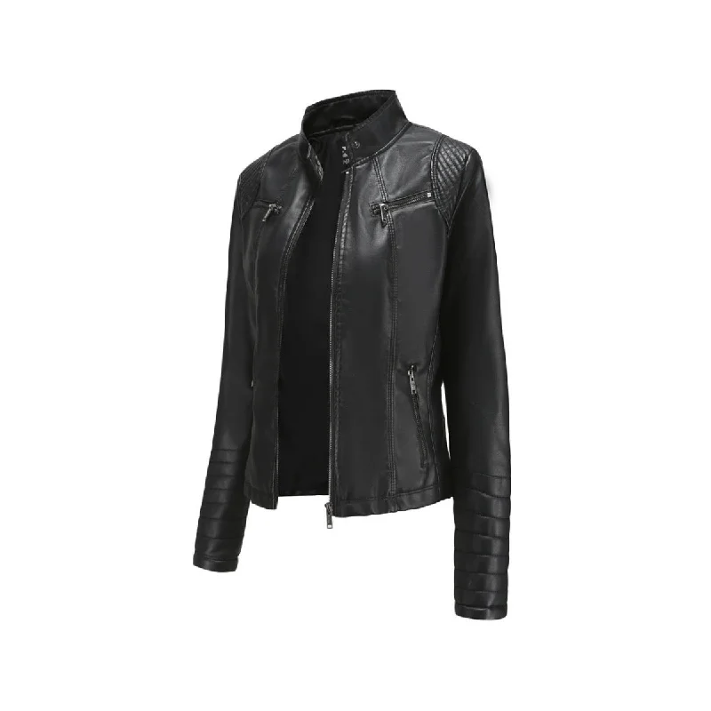 Women Moto Zipper Jacket